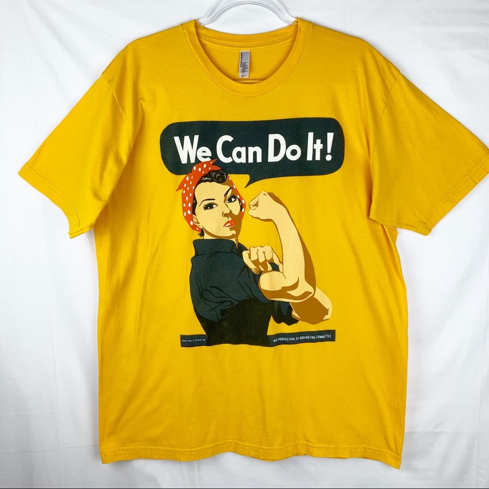 American Apparel Rosie the Riveter Graphic Tee WW2 Retro size XL